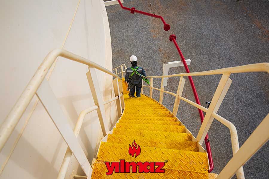 Çelik Yangın Merdiveni Ölçüleri - Yılmaz Yangın